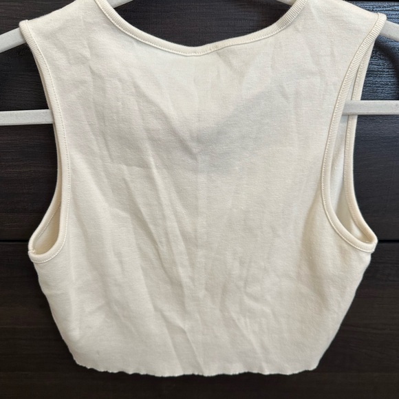 BDG Urban Outfitters Women's Lexi Crop Button-Up Top - Cream - Picture 5 of 5